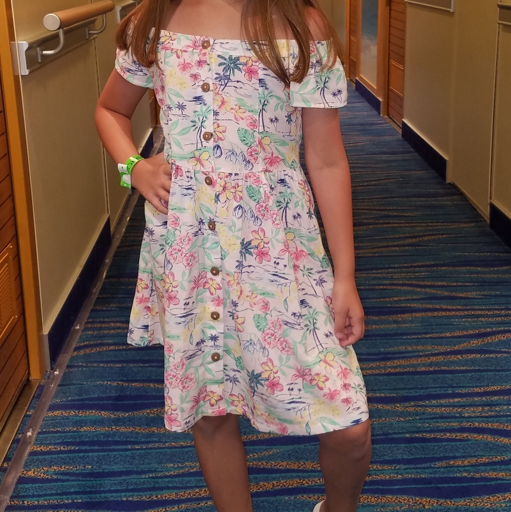 Girls Tropical dress Dress size 8-9 years old